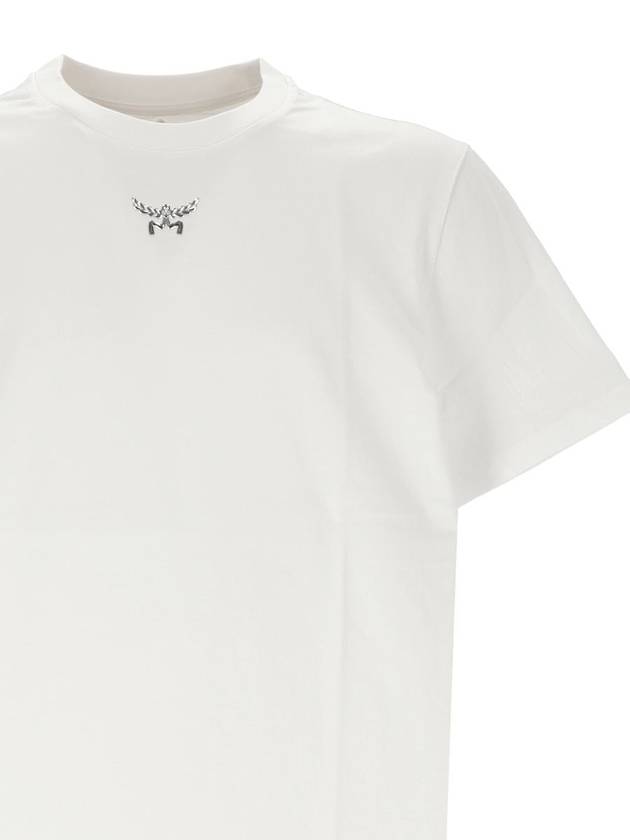 Crew Neck Short Sleeve T-Shirt White - MCM - BALAAN 3