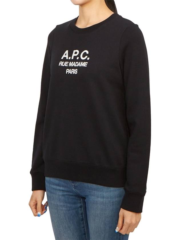 Women's Tina Logo Sweat Sweatshirt Black - A.P.C. - BALAAN 3