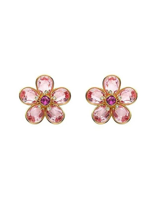 Women's Florere Stud Flower Earrings Pink - SWAROVSKI - BALAAN 1