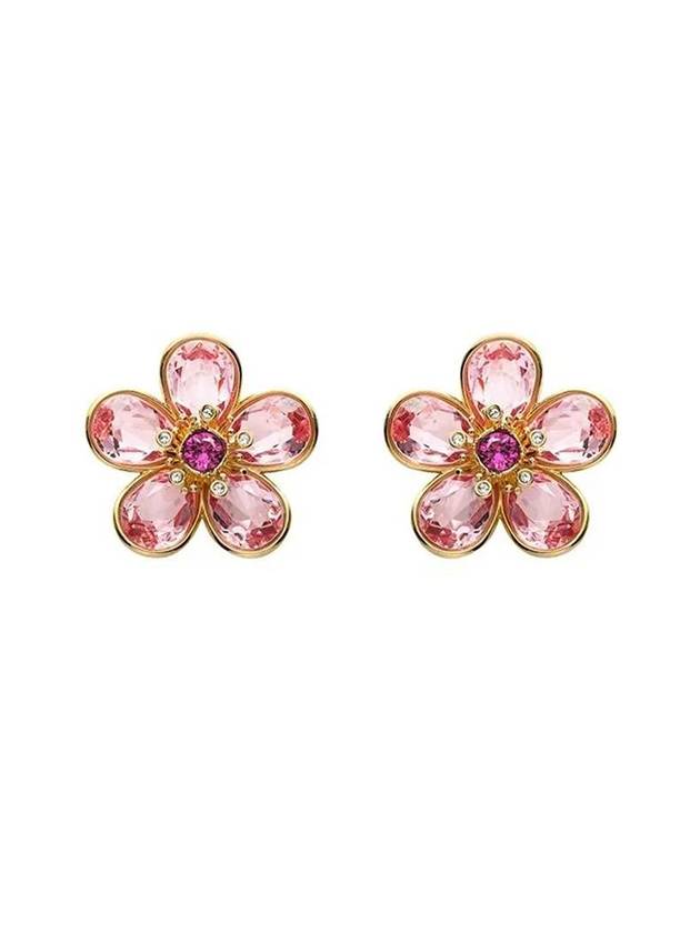 Women's Florere Stud Flower Earrings Pink - SWAROVSKI - BALAAN 1