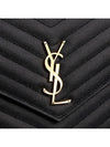 Grain De Poudre Cassandre Clutch Bag Black - SAINT LAURENT - BALAAN 7