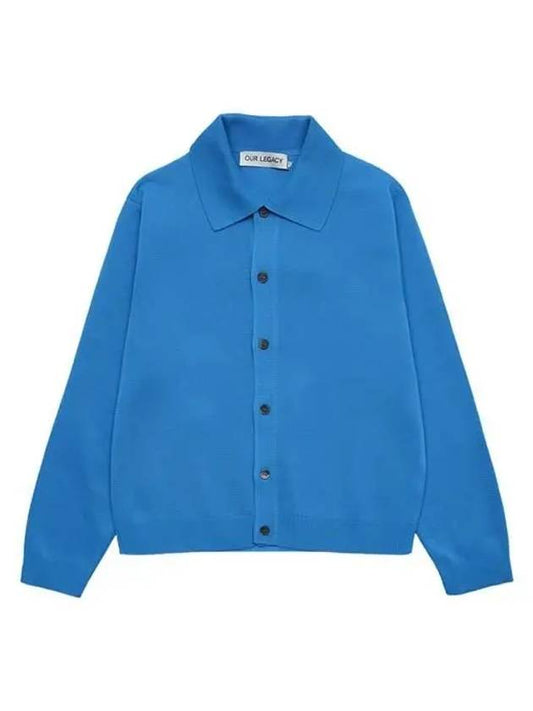 Evening Polo Knit Cardigan Blue - OUR LEGACY - BALAAN 2