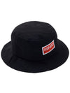Logo Paris Sun Patch Cotton Bucket Hat Black - KENZO - BALAAN 5