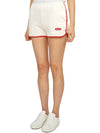 Women's Embroidered Logo Cotton Shorts White - SPORTY & RICH - BALAAN 3