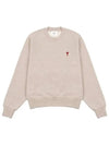 Small Heart Logo Sweatshirt Beige - AMI - BALAAN 2