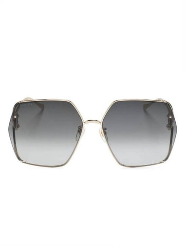 Eyewear Interlocking G Square Oversize Sunglasses Gold - GUCCI - BALAAN 1