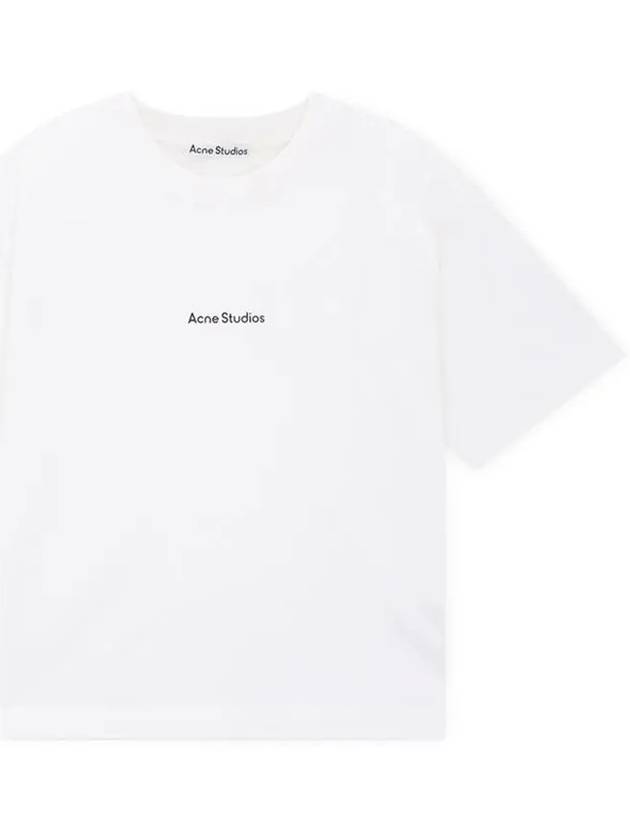 Logo Print Short Sleeve T-Shirt White - ACNE STUDIOS - BALAAN 4