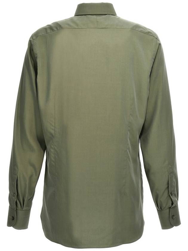 silk long sleeve shirt green - TOM FORD - BALAAN 3