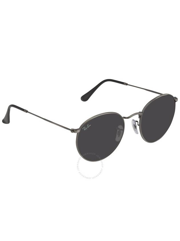 Eyewear Round Metal Antique Sunglasses Black - RAY-BAN - BALAAN 3