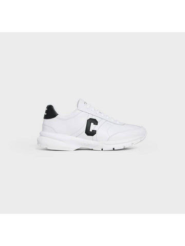 Runner CR02 Calfskin Lace-Up Low Top Sneakers White - CELINE - BALAAN 1