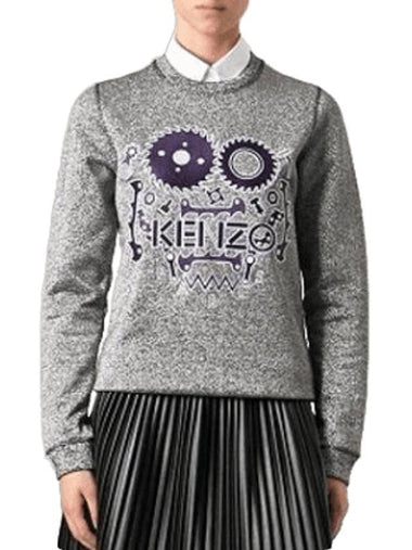 Monster Brushed Sweatshirt Grey - KENZO - BALAAN 1