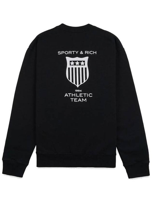 [SPORTY & RICH] ATHLETIC TEAM CREWNECK  - CR625 BLACK - SPORTY & RICH - BALAAN 2