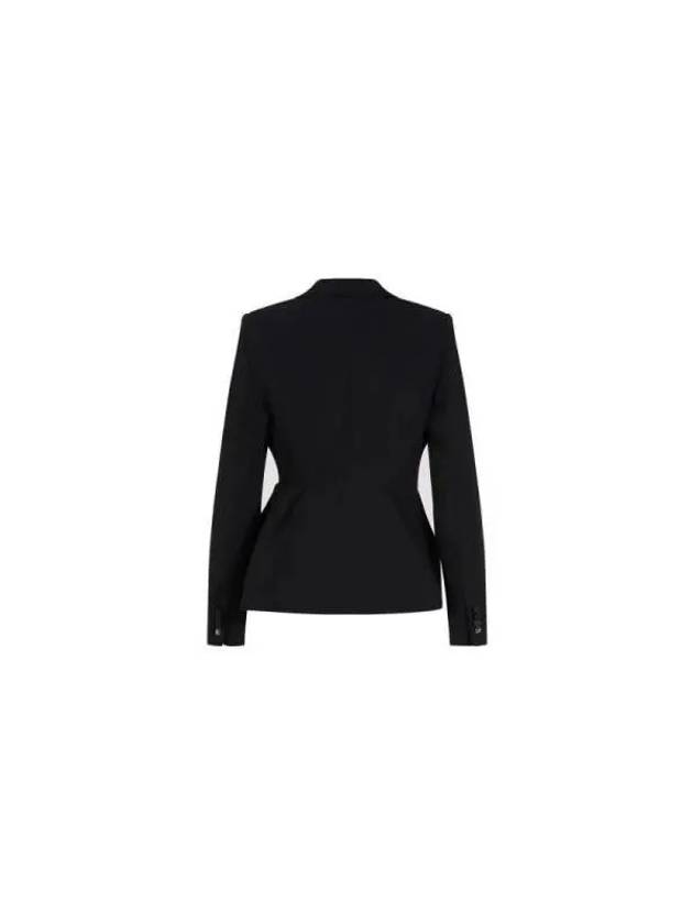 Breasted Wool Jacket Black - MAX MARA - BALAAN 3