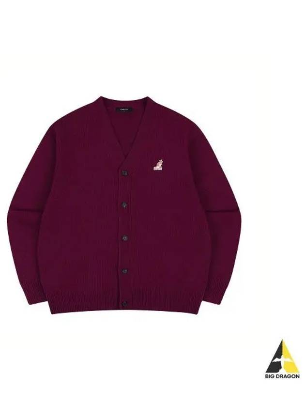 Logo Patch Cardigan 1886 Pink - KANGOL - BALAAN 1