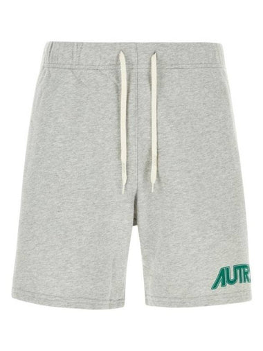 Logo Cotton Shorts Grey - AUTRY - BALAAN 1