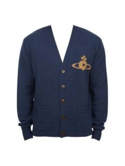 Alex Sphere Intarsia Cardigan Blue - VIVIENNE WESTWOOD - BALAAN 2