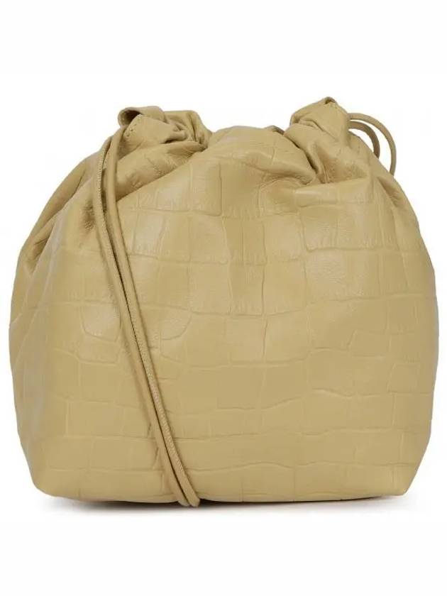 Drawstring Leather Bucket Bag Yellow - JIL SANDER - BALAAN 2