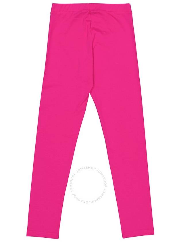 Moschino Girls Fuxia Logo Embroidered Leggings, Size 12Y - MOSCHINO - BALAAN 3