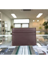 Logo Leather Card Wallet Burgundy - BURBERRY - BALAAN 3