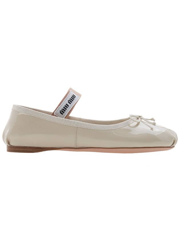 Patent Leather Ballerinas Beige - MIU MIU - BALAAN 3