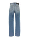 Logo Patch Straight Leg Jeans Blue - MAISON MARGIELA - BALAAN 3