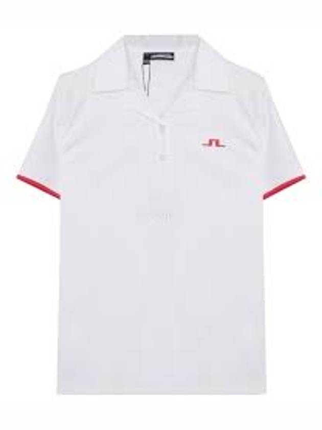 Women's Solange Short Sleeve Polo Shirt White - J.LINDEBERG - BALAAN 3