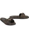 Feel FF Jacquard Slippers Brown - FENDI - BALAAN 4