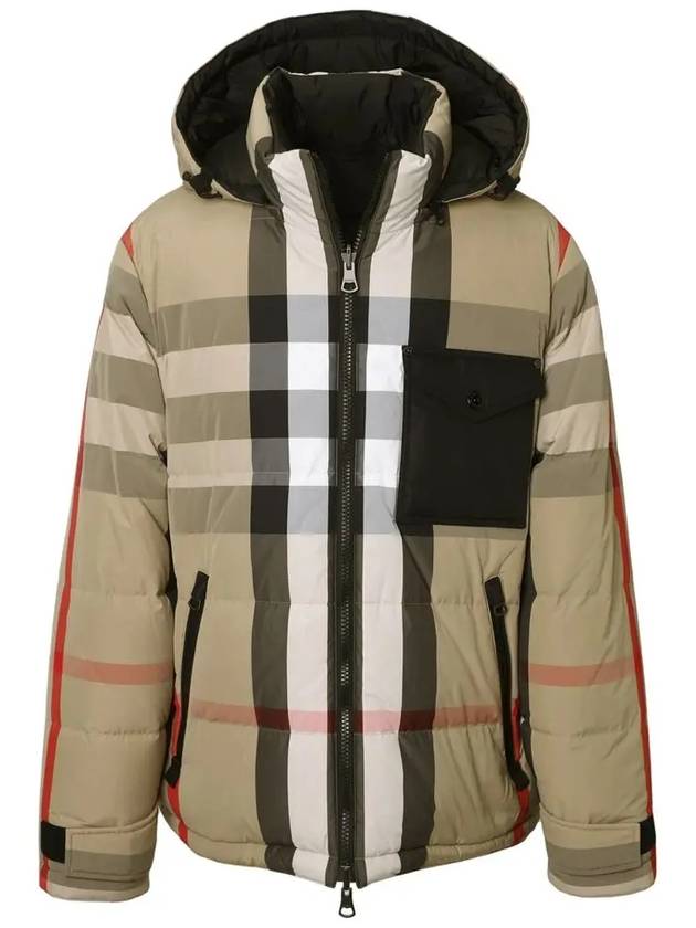 Check Reversible Hooded Padding Beige - BURBERRY - BALAAN 2