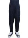 Pleated Straight Pants Navy - ISSEY MIYAKE - BALAAN 2