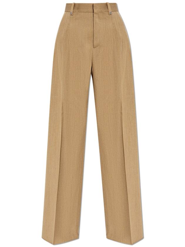 Burberry Creased Trousers, Women's, Brown - BURBERRY - BALAAN 1