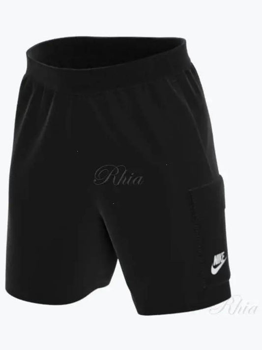 Sportswear Club Fleece Cargo Shorts Black - NIKE - BALAAN 2