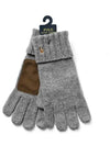 Embroidered Pony Logo Wool Gloves Grey - POLO RALPH LAUREN - BALAAN.