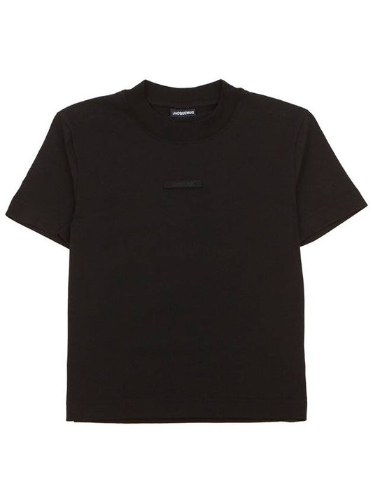 Le Gros Grain Short Sleeve T-Shirt Black - JACQUEMUS - BALAAN 2