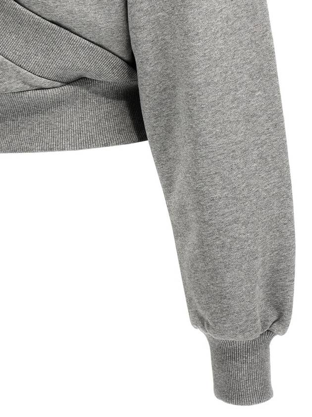 The Attico Crossed Logo Sweatshirt - THE ATTICO - BALAAN 4