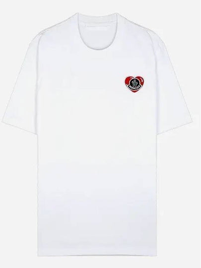 Heart Logo Short Sleeve T-Shirt White - MONCLER - BALAAN 2