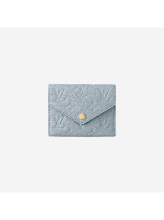 Victorine Monogram Empreinte Half Wallet Blue - LOUIS VUITTON - BALAAN 1