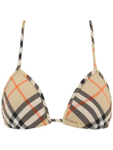 Check Bikini Top Sand - BURBERRY - BALAAN 1