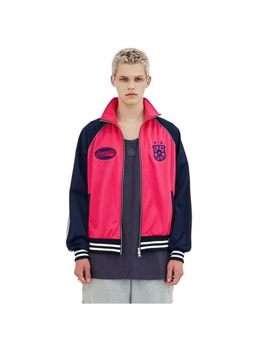 Varsity Track Jacket Pink - LECYTO - BALAAN 1