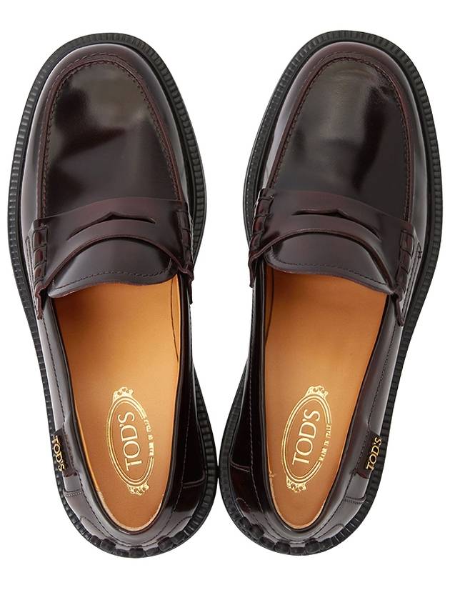 Logo Detail Leather Loafer Black - TOD'S - BALAAN 3