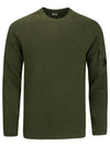 Lens Wappen Crew Neck Knit Top Khaki - CP COMPANY - BALAAN.