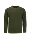 Lens Wappen Crew Neck Knit Top Khaki - CP COMPANY - BALAAN 1