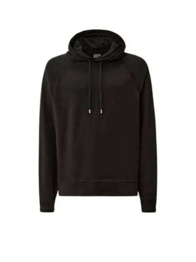 Light Fleece Logo Hoodie Black - CP COMPANY - BALAAN 2