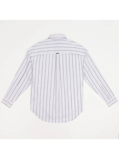 Striped pocket unbalanced long sleeve shirt SH132 - IKALOOOK - BALAAN 2