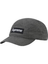 Washed Seersucker Camp Cap Black - SUPREME - BALAAN 1