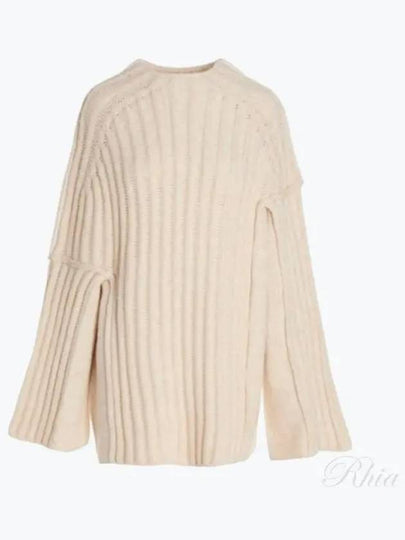 Women's Ribbed Knit Top Ivory - MAISON MARGIELA - BALAAN 2