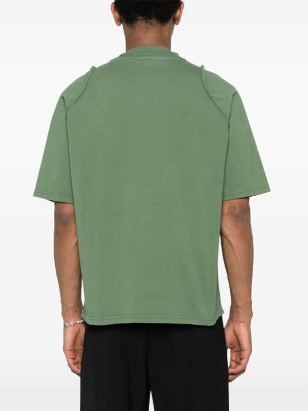 Camargue Embroidered Logo Cotton Short Sleeve T-shirt Green - JACQUEMUS - BALAAN 6