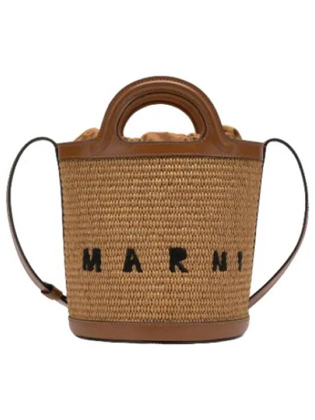 Mini Tropicalia Bucket Bag Raw Sienna Shoulder - MARNI - BALAAN 1