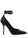 belt detail stiletto pumps heels black - ALEXANDER MCQUEEN - BALAAN 1