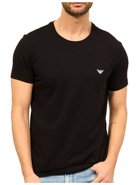 Eagle Logo Short Sleeve T-Shirt Black - EMPORIO ARMANI - BALAAN 2