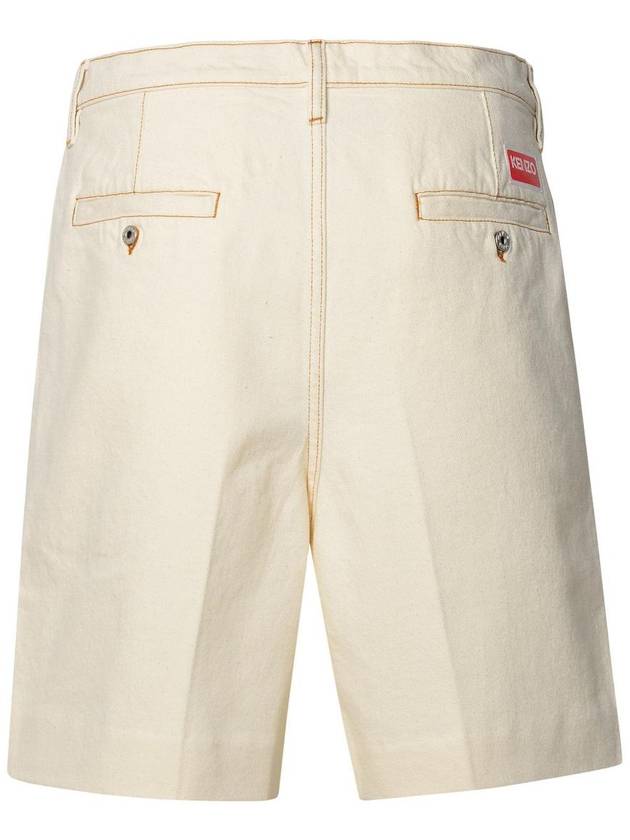 Kenzo Beige Cotton Blend Bermuda Shorts - KENZO - BALAAN 3